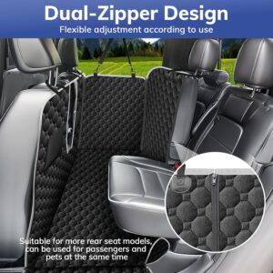 Alternative view of Mancro Truck Back Seat Pet Cover for Dogs, XXL Dog Hammock for Truck with Zipper Side Flap, Waterproof Floor Backseat Covers for Full Size Crew Cab Trucks with Fold Up Seats, for Ford F150 Accessories